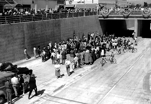 Completion of the Seawell (Washington Boulevard) Underpass in 1950